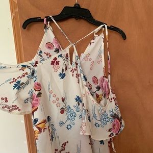 Floral off the shoulder blouse